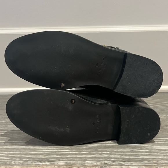 NWOT Kate Spade Sutton Quilted Riding Pull On Boots. Black/gold buckles 6 1/2 - Picture 6 of 10